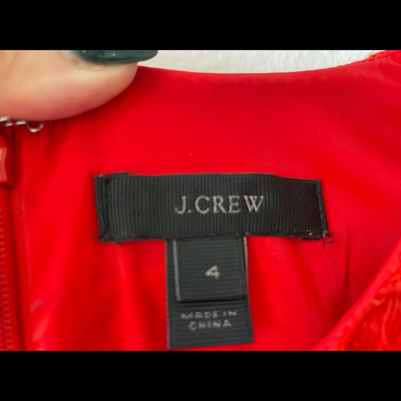 J Crew Red Shift Dress - Picture 4 of 5